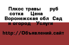 Плкос травы 200 руб сотка. › Цена ­ 200 - Воронежская обл. Сад и огород » Услуги   